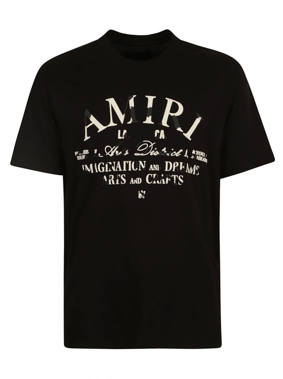 Shop Amiri Cotton Stretch-jersey T-shirts In Black