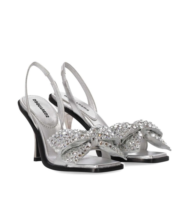 Shop Dsquared2 Holiday Party Silver Heeled Sandal In Grey