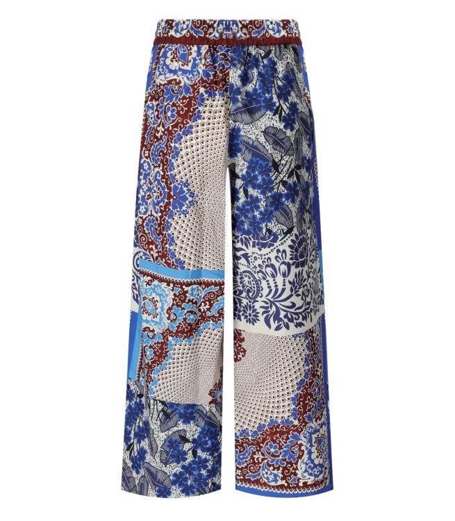Shop Max Mara West Blue Trousers In Multicolor
