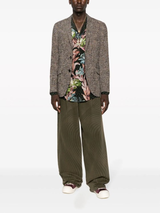 Shop Etro Multicolored Floral Print Shirt In Black
