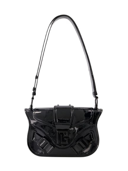 Shop Balmain Blaze Shoulder Bag - Leather - Black