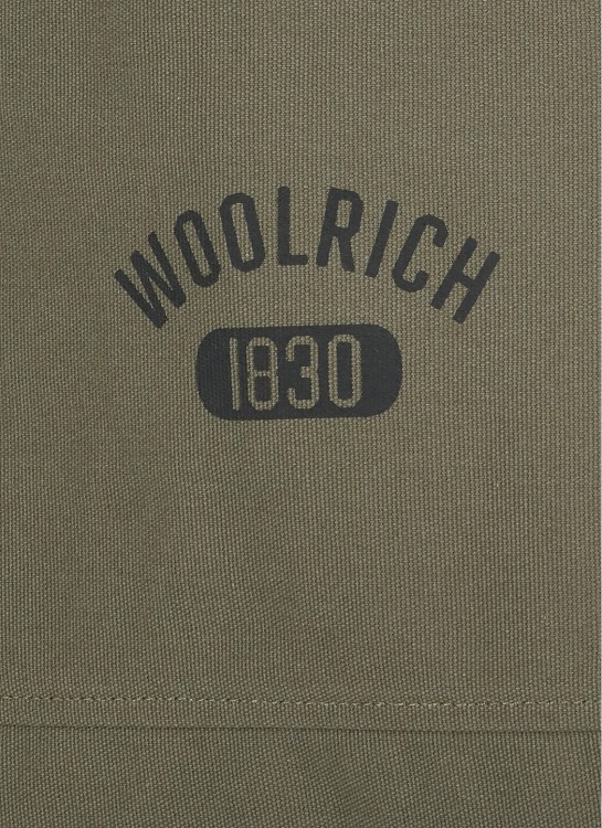 Shop Woolrich Olive Green Cotton Shoulder Bag