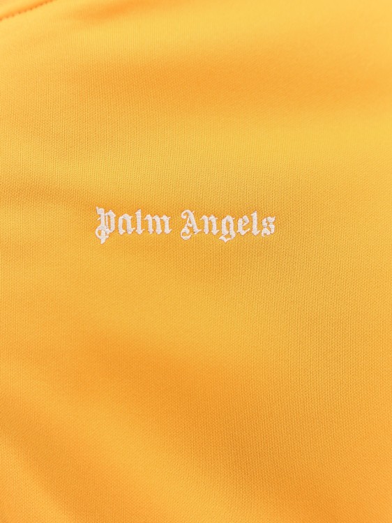 Shop Palm Angels Sweatshirt With Classic Logo Embroidery In Orange