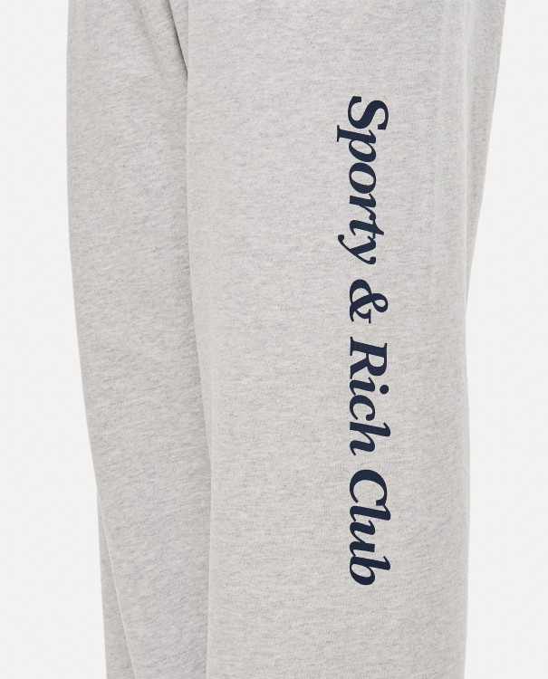 Shop Sporty And Rich Starter Cotton Sweatpants In Grey
