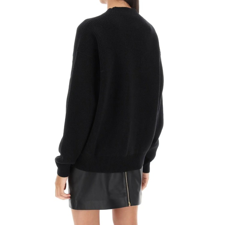 Shop Versace Logo Sweater In Black