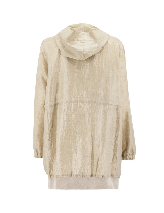 Shop Panicale Grain Hooded Jacket In Neutrals