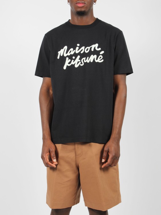 Shop Maison Kitsuné Handwriting T-shirt In Black
