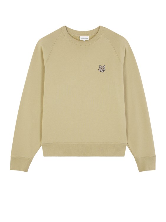 Shop Maison Kitsuné Cotton Sweatshirt With Iconic Patch In Brown