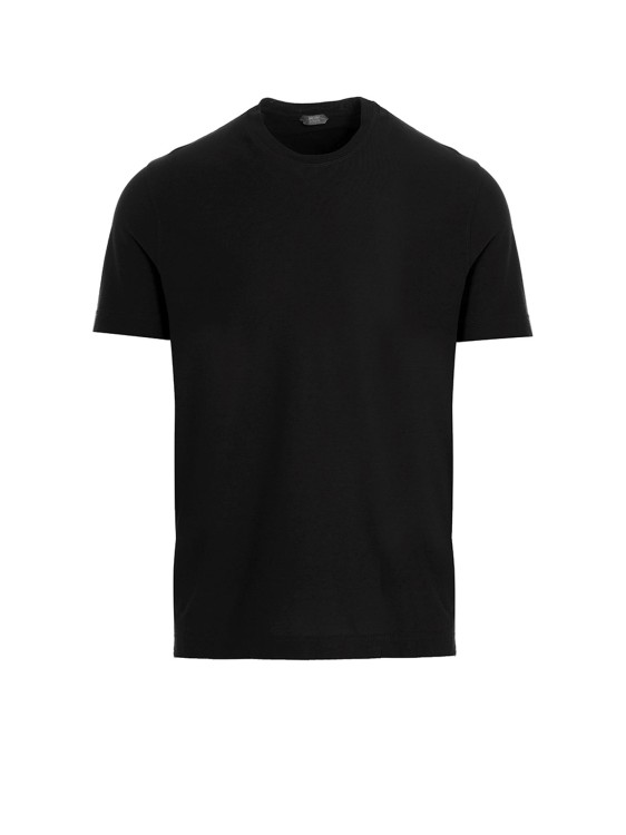 Shop Zanone Basic Cotton T-shirt In Black