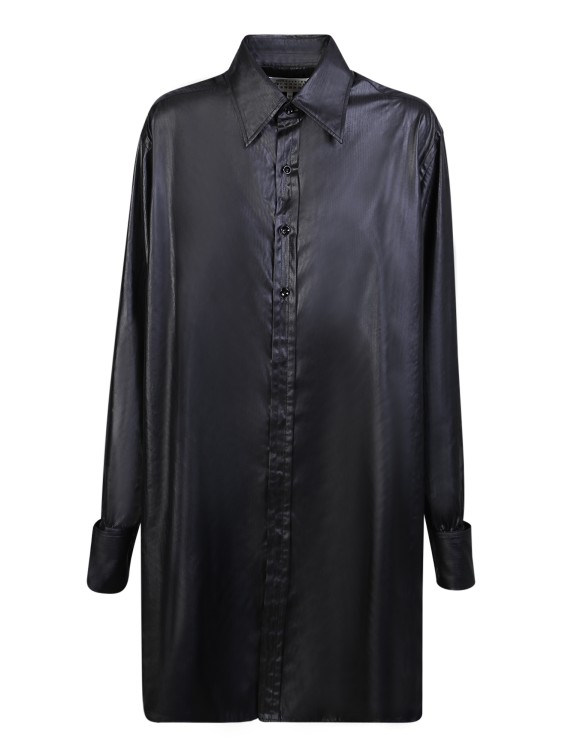 Shop Maison Margiela Oversize Fit Long-sleeved Shirt In Black