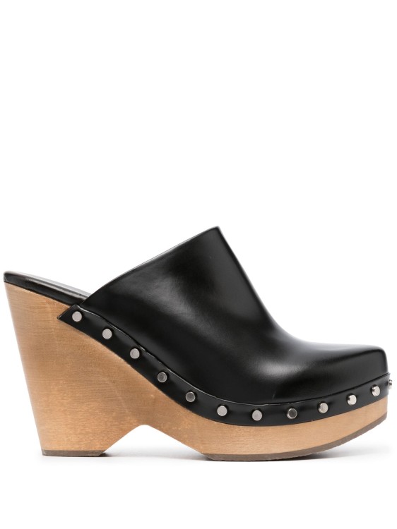Isabel Marant Titya Leather Clogs In Black