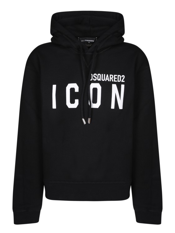 Dsquared2 Cotton Hoodie In Black