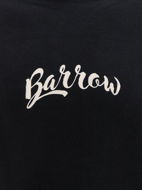 Shop Barrow Cotton Sweatshirt With Frontal Logo In Black