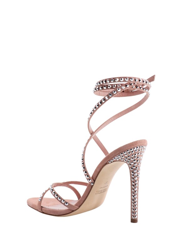 Shop Paris Texas Rhinestone Detail Suede Sandals In Pink