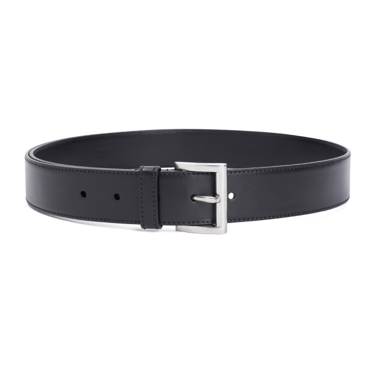 Prada Black Calf Leather Belt