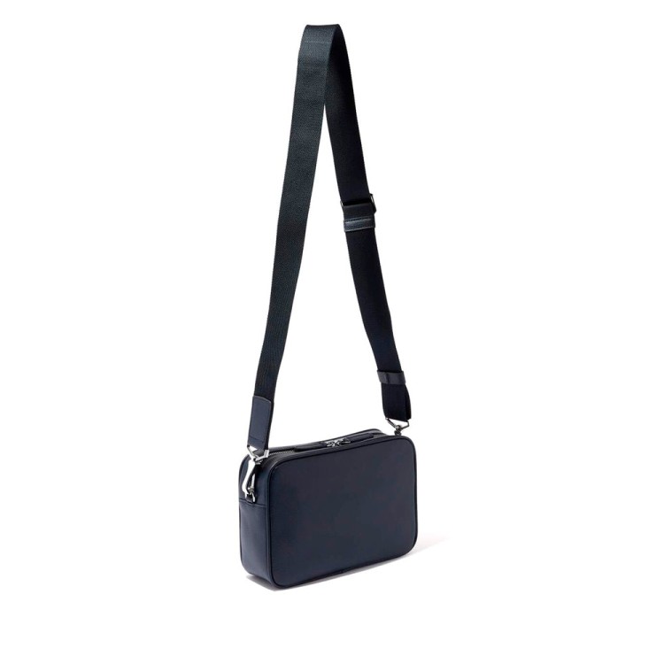 Roderer Award 5-in-1 Messenger Bag - Italian Leather Navy Blue In Blue