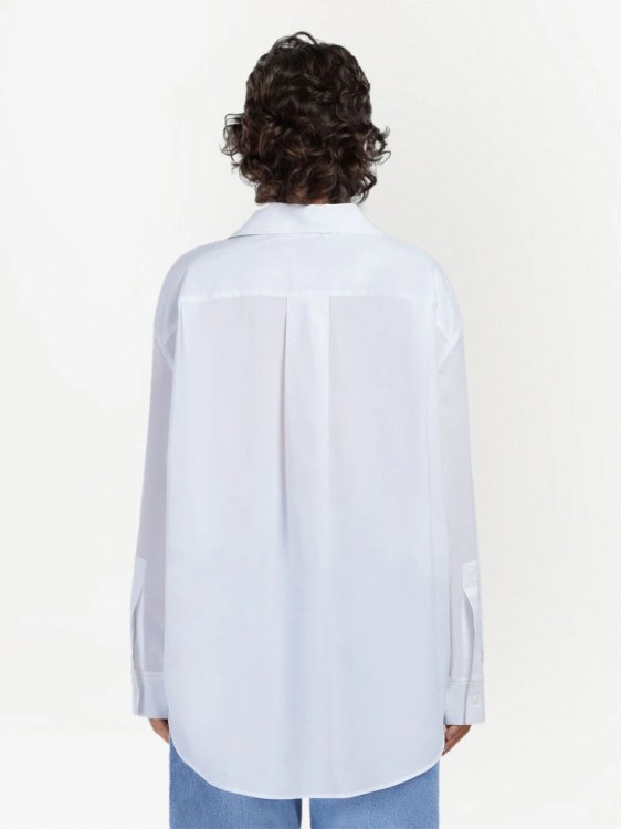Shop Marni Long-sleeve Cotton Shirt In White