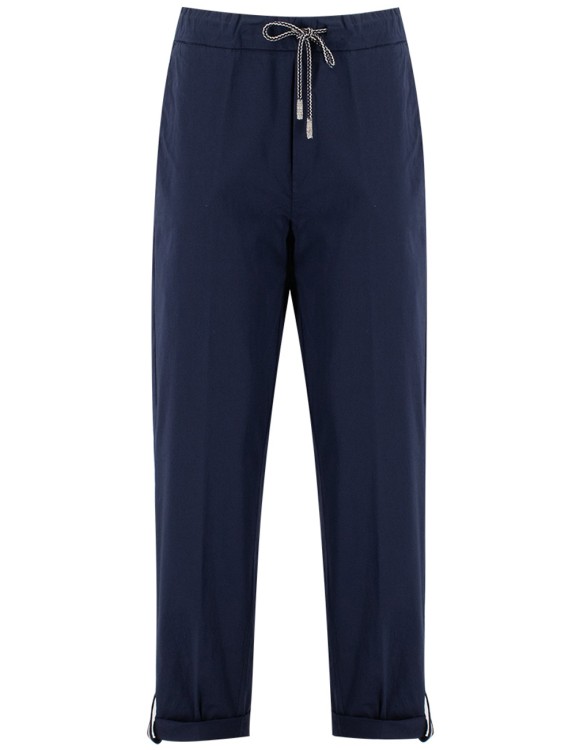 Panicale Navy Blue Regular Fit Trousers In Black