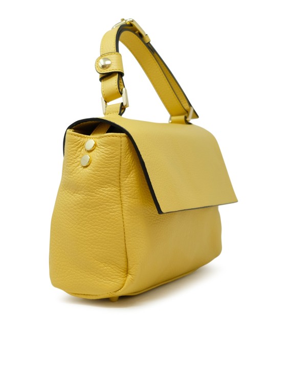 Shop Avenue 67 Elettra Xs Yellow Leather Bag In Green