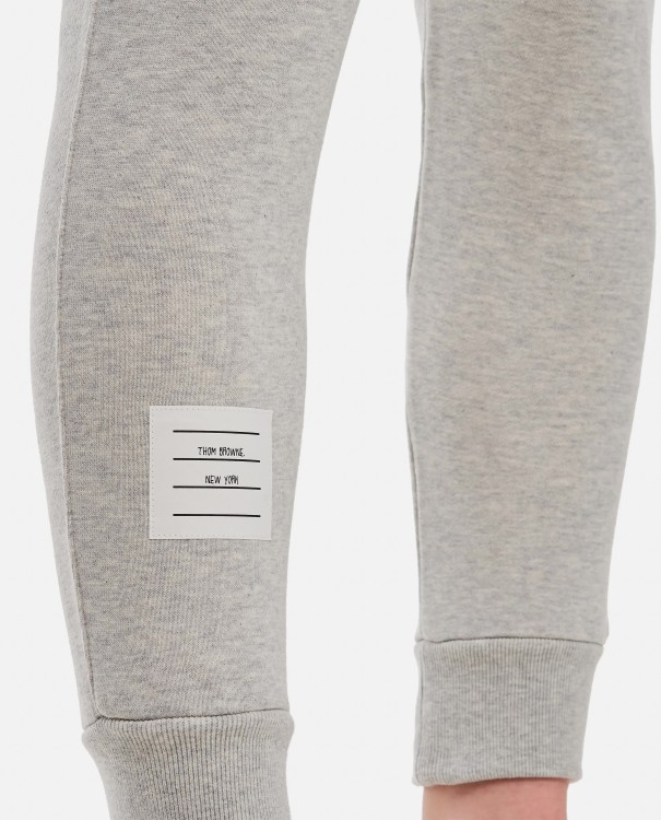 Shop Thom Browne Striped Joggers In White