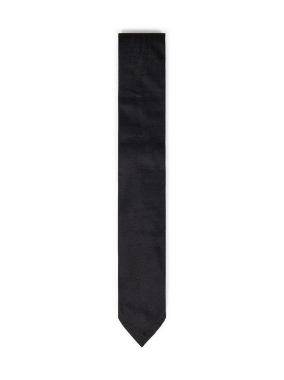 Shop Dsquared2 Black Jacquard Silk Tie