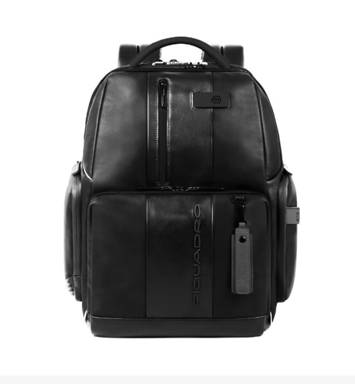 Piquadro Black Backpack With Anti-theft Technology