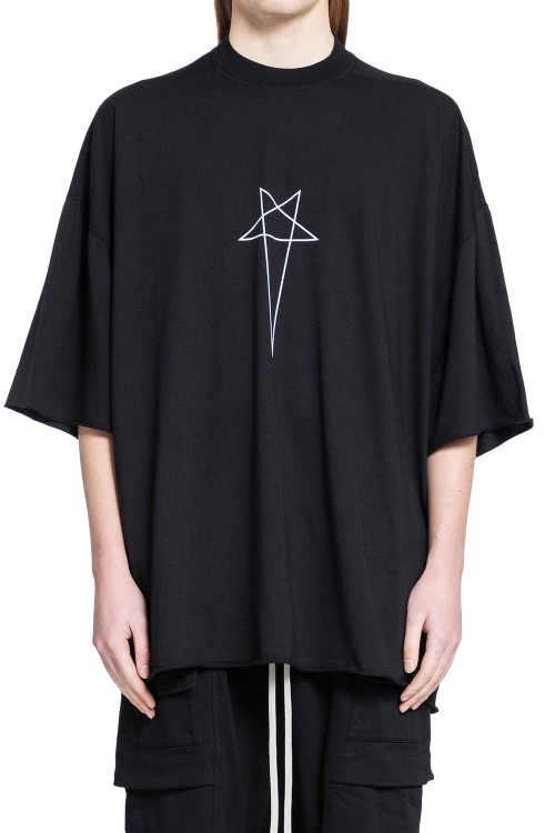 Rick Owens Organic Cotton Tommy T-shirt In Black