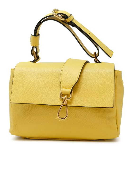 Shop Avenue 67 Elettra Xs Yellow Leather Bag In Green