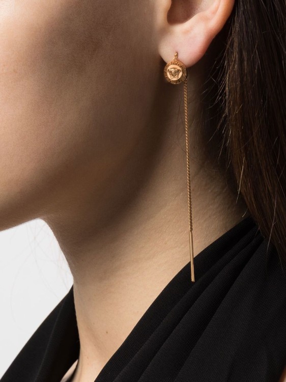 Shop Versace Medusa Chain-link Drop Earrings In Not Applicable