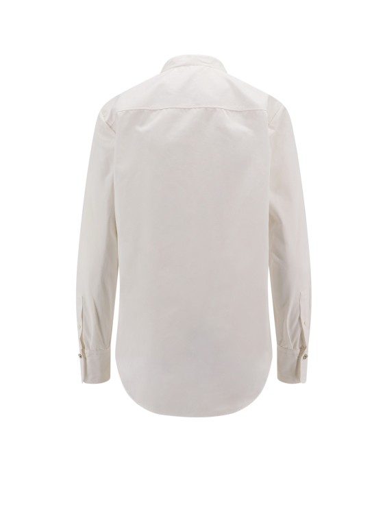 Shop Chloé Cotton Shirt With Metal Buttons In White