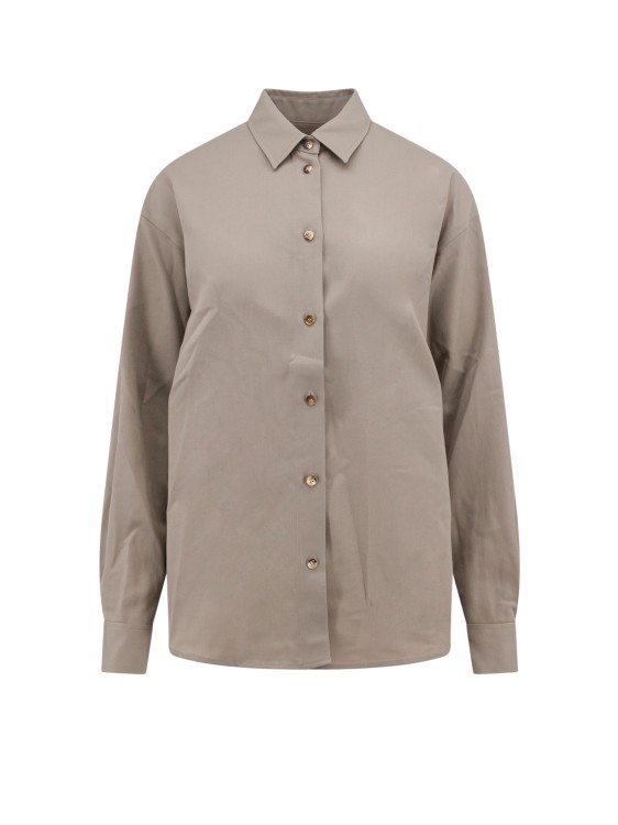 Shop Le 17 Septembre Wool Shirt With Back Adjustable Strap In Grey