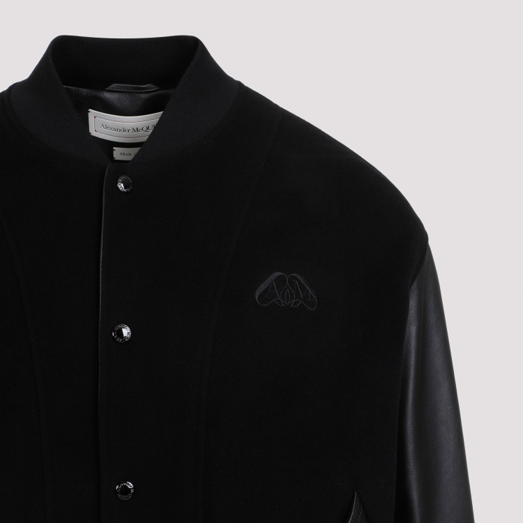 Shop Alexander Mcqueen Black Calf Leather Jacket