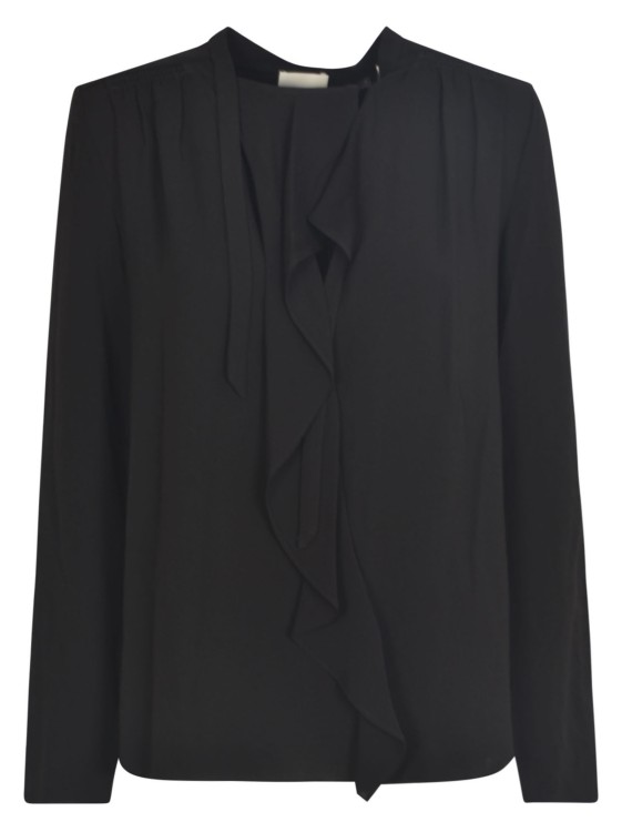Shop Isabel Marant Utah Ruffle-detail Blouse In Black
