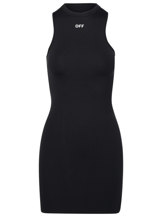 Shop Off-white Rowing' Black Polyamide Dress