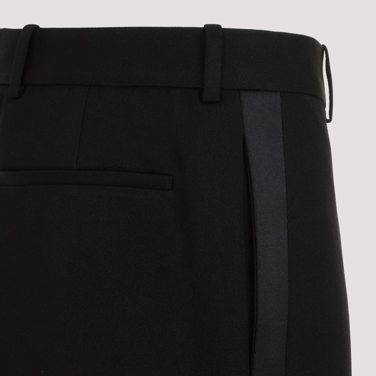 Saint Laurent Classic Wool Pants In Black