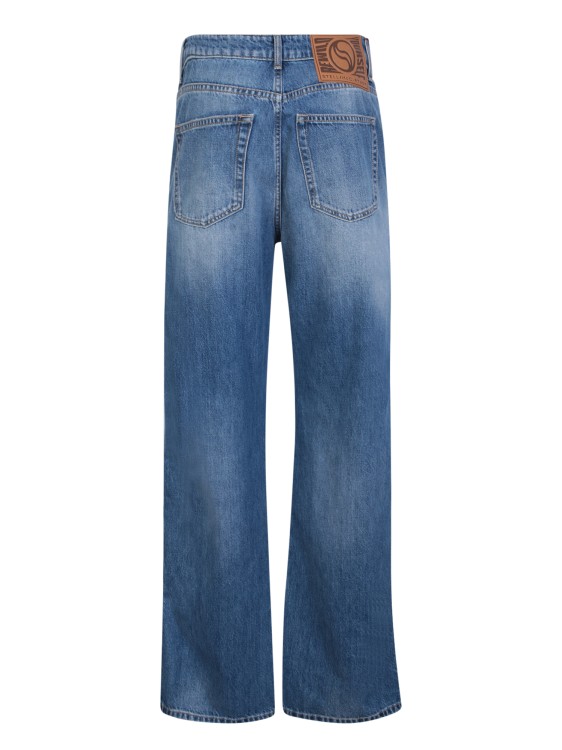 Shop Stella Mccartney Zip Details Blue Jeans