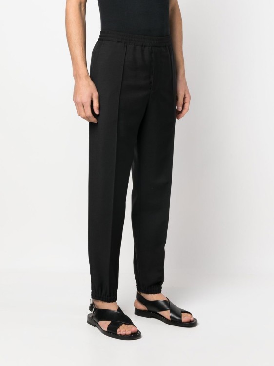 Shop Versace Ankle Zips Track Pants In Black