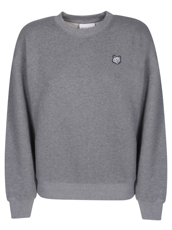 Maison Kitsuné Long Sleeves Round Neck Sweatshirt In Grey