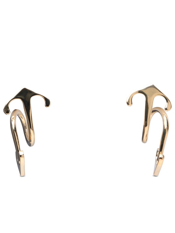 Shop Off-white Mono Arrow' Gold Brass Earrings