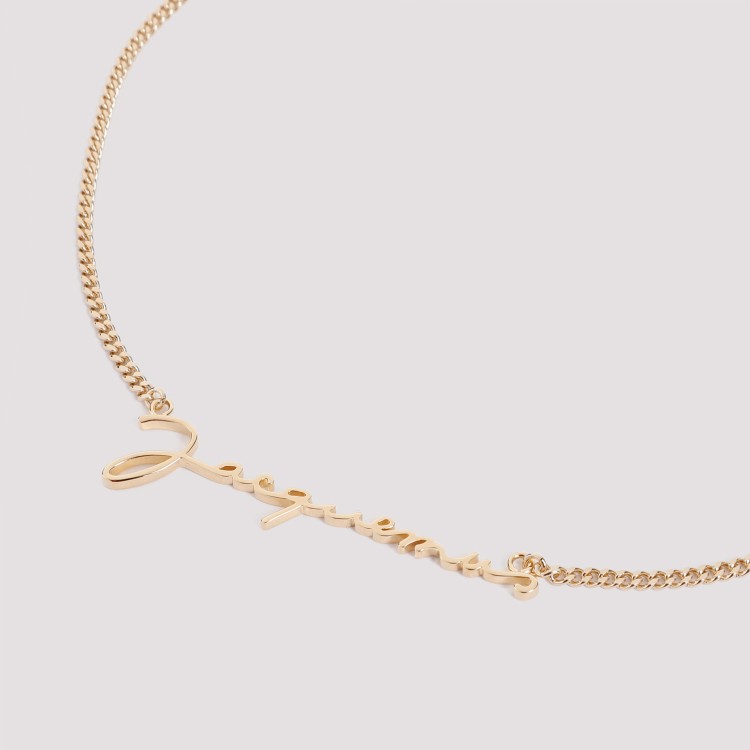 Shop Jacquemus La Chaine Necklace In Gold