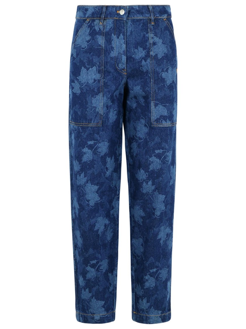 Maison Kitsuné Workwear Blue Denim Jeans In Blue