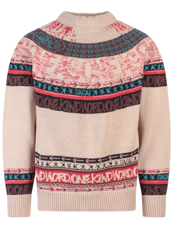 Shop Sacai Cotton Sweatshirt In Multicolor