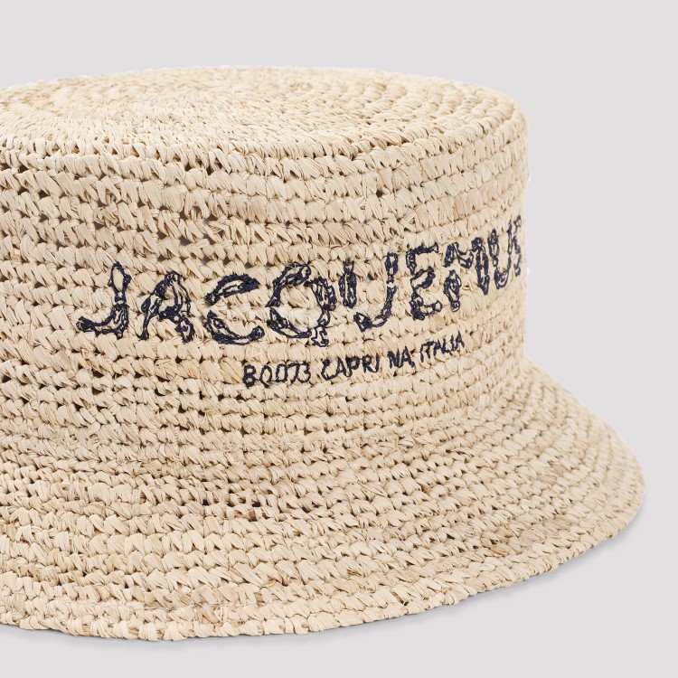 Jacquemus Le Bob Pesco Natural Raffia Hat In Neutrals