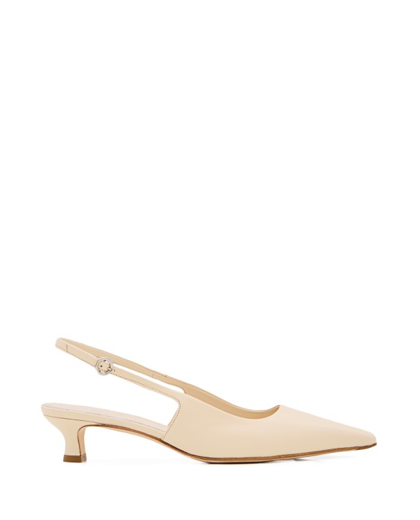Shop Aeyde 35mm Catrina Nappa Leather Slingback In Neutrals