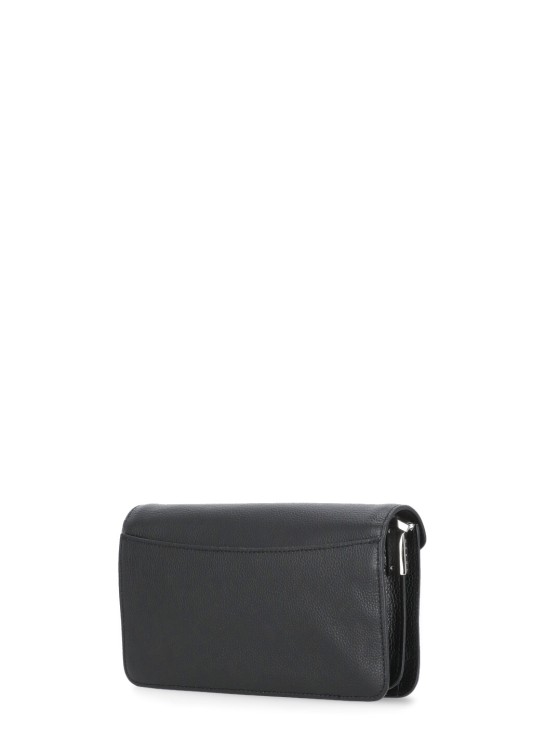 Shop Marni Leather Shoulder Bag In Black