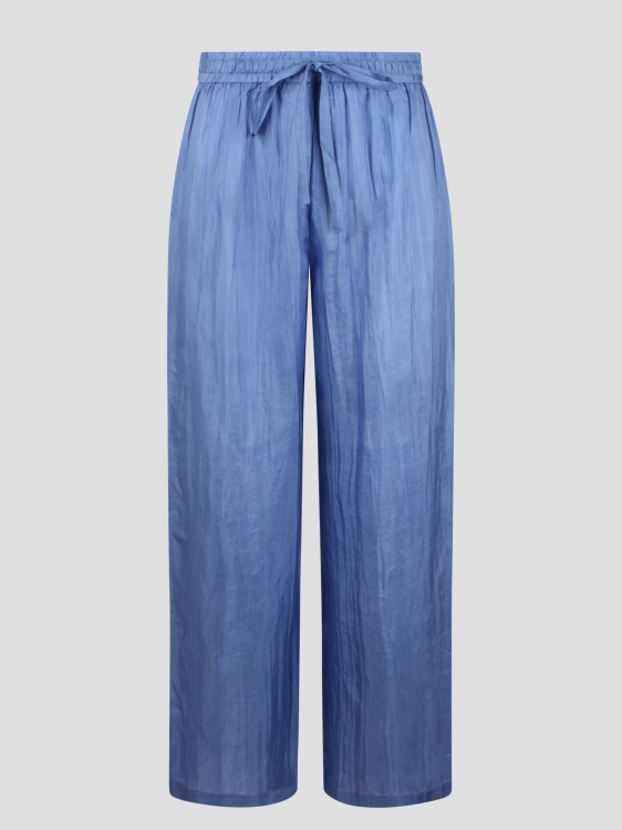 Shop The Rose Ibiza Silk Trousers In Blue