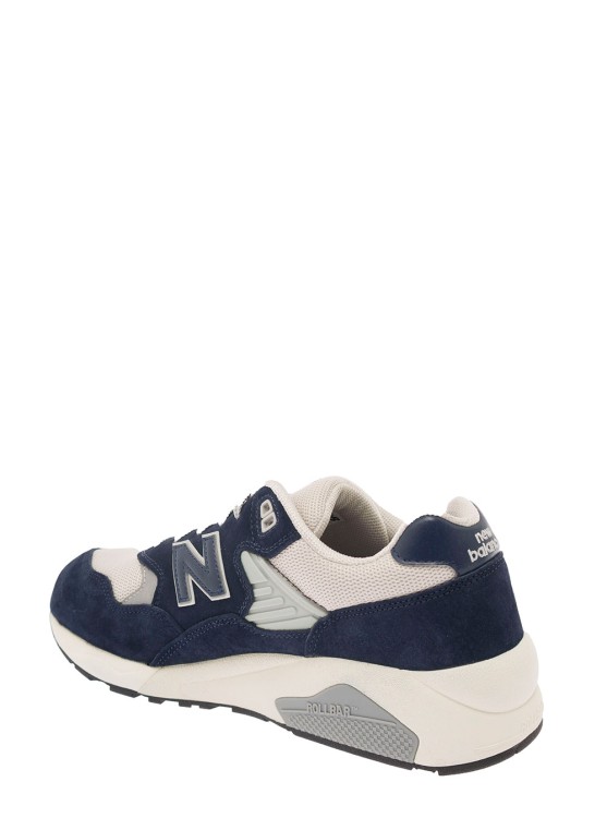Shop New Balance Blue And White Low-top Sneakers