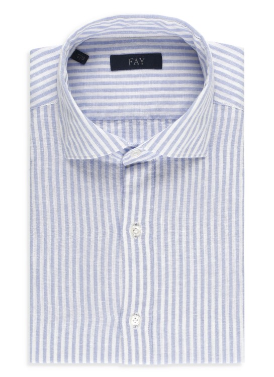 Fay Striped Shirt In Blue