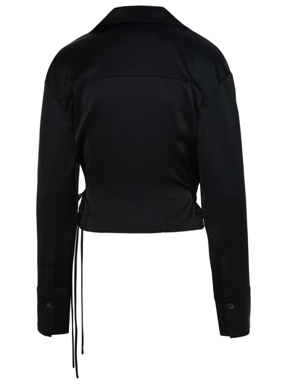 Shop Nanushka Merano Recycled Polyester Blend Shirt In Black