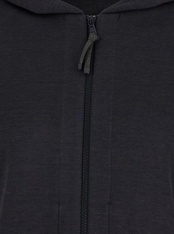 Shop Brunello Cucinelli Silk Cotton Hooded Sweatshirt In Grey